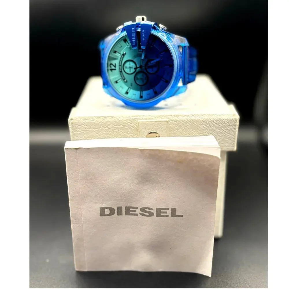 Diesel Mega Chief DZ4531 51mm Blue Gradient Chronograph Men’s Watch